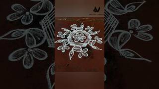 Simple rangoli design with dots rangoli kolam kolamdesign rangolidesigns [upl. by Allicserp]