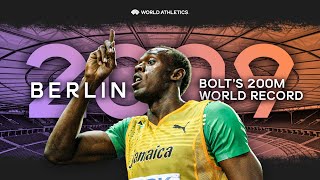 Usain Bolts 200m world record 🌎  World Athletics Championships Berlin 2009 [upl. by Enilrad207]