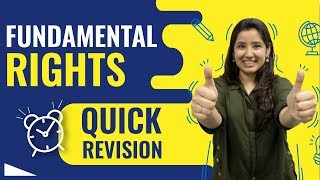 Fundamental Rights Indian Constitution  Quick Revision [upl. by Holly]