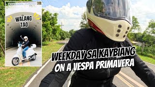 SOLO RIDE to KAYBIANG TUNNEL on a WEEKDAY with my VESPA Halos WALANG TAO pero UNGGOY madami [upl. by Dimphia]