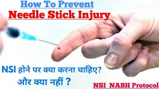 Needle Stick Injury NSI  Policy and Protocol Of NSI  Management Of Needle Stick Injury [upl. by Oilla]