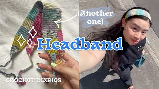 Crochet howto HEADBAND tutorial ✷ Beginner HAIRBAND with scrap yarn [upl. by Hamirak]