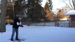 Wisconsins Polar Vortex causes boiling water to freeze midair in the cold [upl. by Akenit]