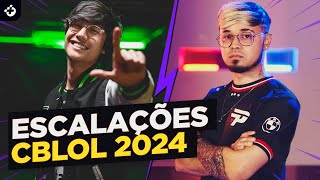 SAIU ESCALAÇÕES do CBLOL 2024 [upl. by Aitnahc834]