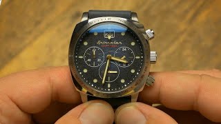 Spinnaker Hull Chronograph  Mecaquartz Panerai homage [upl. by Neerhtak646]