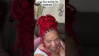 Large box braids for 10000 braids greenscreen price client [upl. by Hilaire]