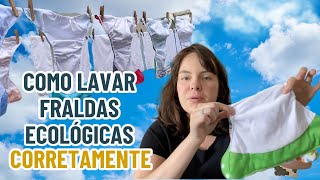 Como lavar as fraldas ecológicas da maneira correta [upl. by Hsirt812]