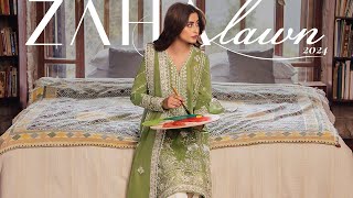 Zaha by Khadijah Shah I Lawn 2024 [upl. by Aihcila47]