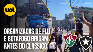 ORGANIZADAS DE FLUMINENSE E BOTAFOGO ENTRAM EM CONFRONTO NA ZONA NORTE DO RIO [upl. by Acinorahs]