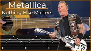 Nothing Else Matters  Metallica Simple Guitar Tab [upl. by Eudora552]