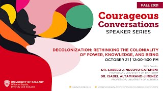 Decolonization Rethinking the coloniality of power knowledge and being｜Webinar [upl. by Peti]