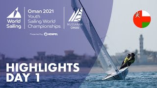 Day 1 Highlights  2021 Youth Sailing World Championships [upl. by Perl693]