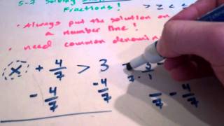 Solving Inequalities with Fractions [upl. by Gwen]