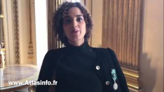 Leila slimani Prix Goncourt décorée par Audrey Azoulay [upl. by Tally]