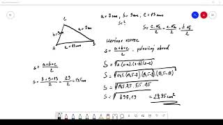 E Trojuholník  všeobecný trojuholník Herónov vzorec [upl. by Crespi]