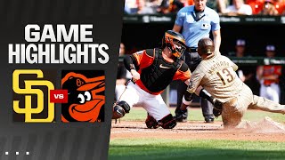 Padres vs Orioles Game Highlights 72724  MLB Highlights [upl. by Wier116]