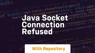 java socket connection refused [upl. by Leryt]