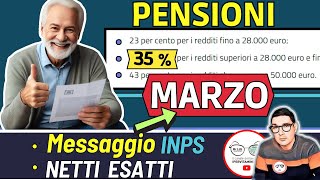 MESSAGGIO INPS 📑 PENSIONI MARZO 2024 ➜ AUMENTI NETTI ESATTI RIFORMA IRPEF CONGUAGLIO CAMBIA IMPORTI [upl. by Anilag270]