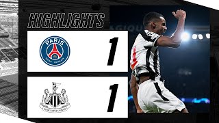 PSG 1 Newcastle United 1  UEFA Champions League Highlights [upl. by Roter]