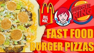 Big Mac Whopper Baconator Pizzas  Epic Meal Time [upl. by Corina461]