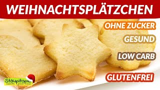 Weihnachtsplätzchen ohne Zucker mit Kokosmehl backen I Glutenfreie Plätzchen zum Ausstechen [upl. by Efioa]