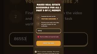 How Tokenization Makes Real Estate Accessible for All  Part 3 of 5  MemeFi code [upl. by Marlette289]