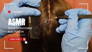 ASMR  Scalp Scratching 🥢 Natural hair With gloves 🧤 No Talking [upl. by Franciska758]