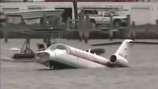 Citation Jet Crashes On Short Runway In Atlantic City NJ amp Ends Up In The Bay [upl. by Amelie101]