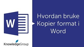 Hvordan bruke Kopier format i Word  Norsk 2016  2013  2010 [upl. by Soelch]