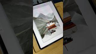 Procreate watercolor landscape procreate digitalarttutorial procreatetutorial [upl. by Kerwon]