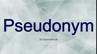 Pseudonym Pronunciation How to Pronounce Pseudonym  Clear and Correct Pronunciation Guide [upl. by Winton]