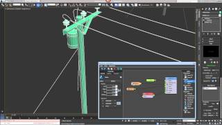 TUTORIAL Creating powertelegraph lines using RailClone and 3ds Max beginner [upl. by Kathie]