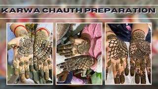 mehndi time  Karwa Chauth prepration  ANKURS VLOG  VLOG 44 [upl. by Rida]