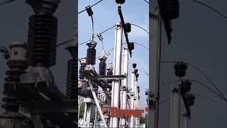 33kv Line amp LA amp POWER TRANSFORMER electricial transformers lighting 33kv 11kv shorts [upl. by Aihsena]