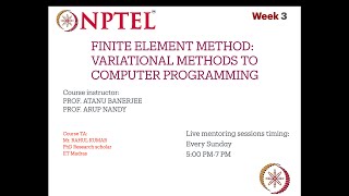 One Dimensional problems with MATLAB programming  NPTEL  FINITE ELEMENT METHOD Week 3 [upl. by Aihtenyc801]