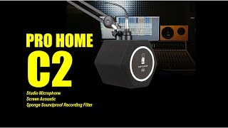 Pro Home C2 Studio Microphone Screen Acoustic Sponge Soundproof Filter Review eyeball kaotica [upl. by Noisla]