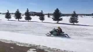 Arctic Cats Zach Herfindahl Worlds Fastest Snowmobile Ditch Racer [upl. by Dnalyag110]