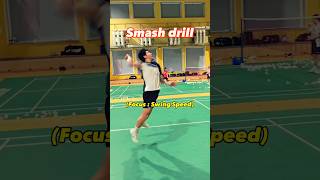 Badminton Smash drill and hands and legs coordination [upl. by Chee]