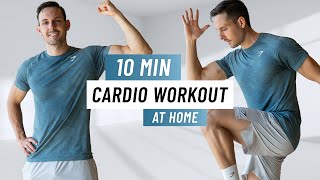 10 Min Cardio Workout At Home Fat Burning No Equipment [upl. by Jamille]