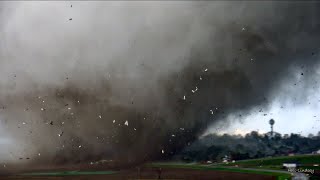 Wedge tornado tears through Minden Iowa [upl. by Kruter661]