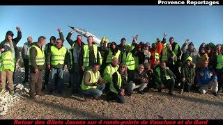 Retour des Gilets Jaunes sur 4 ronds points du Vaucluse et du Gard [upl. by Ludovika]