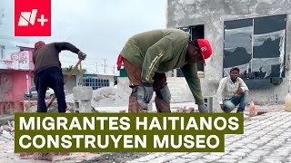 Migrantes haitianos trabajan como albañiles en la construcción de museo en Reynosa  N [upl. by Randene]