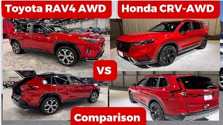 2024 Honda CRV AWD VS 2024 Toyota RAV4 AWD Comparison [upl. by Schroth2]