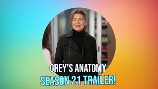 Greys Anatomy Season 21 Trailer Merediths Shocking Return amp More Surprises Revealed [upl. by Norreg]