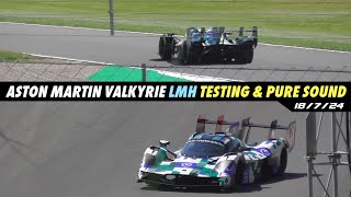 NEW Aston Martin Valkyrie LMH TESTING at Donington Park  Pure V12 Sound [upl. by Annawek522]