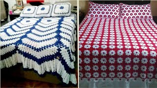 Newly Gorgeous Stylish Bedrooms Crochet Bedspread King Size DesignsCrochet Bedsheets Designs [upl. by Vernen]