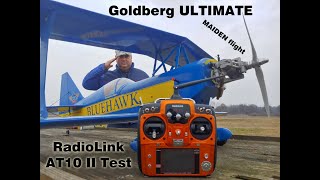 Goldberg ULTIMATE 10300 Biplane amp Magnum XL 15cc amp Radiolink AT10II transmitter Test Maiden flight [upl. by Brechtel]