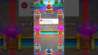 Can elixir golem  mirror 3 crown 👑 clashroyale [upl. by Ruskin]