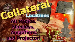 COLLATERAL  ALL Radio Amplifiers Monkeys Projector and Red Portal locations  Outbreak Zombies [upl. by Aicina630]