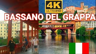 BASSANO DEL GRAPPA WALKING TOUR  ITALY 4K 2021 [upl. by Aifoz]